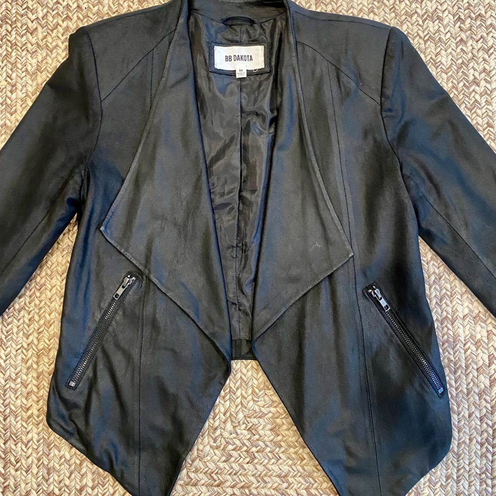 BB Dakota black leather jacket, size M - Picture 1 of 5